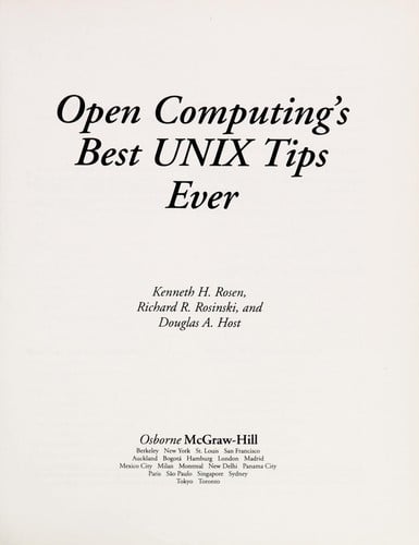 Open computing's best UNIX tips ever