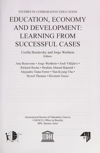 Education, economy and development