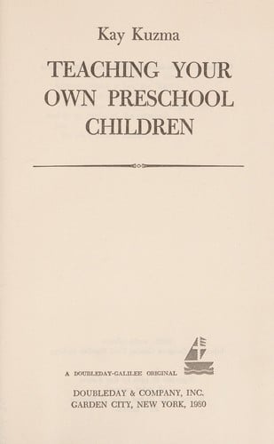 Teaching your own preschool children