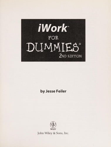 iWork for dummies