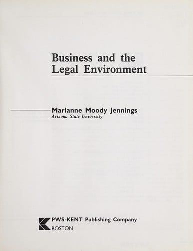 Business and the legal environment
