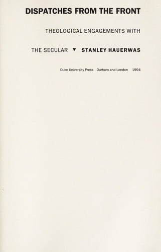 Dispatches from the front