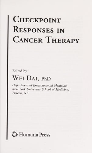 Checkpoint responses in cancer therapy