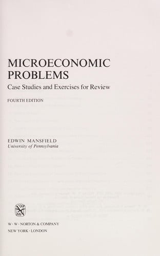 Microeconomic problems