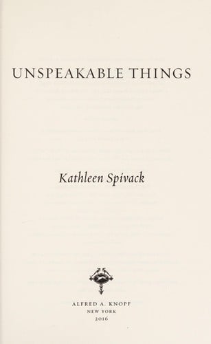 Unspeakable things