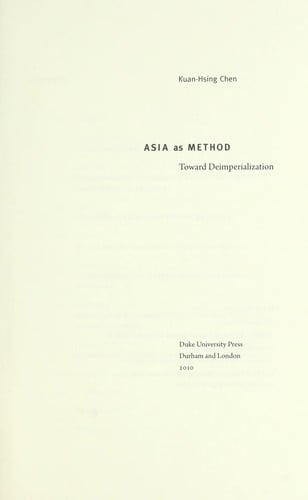 Asia as method