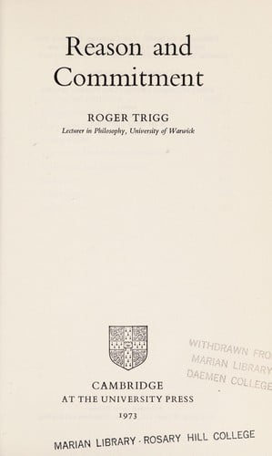 Reason and commitment