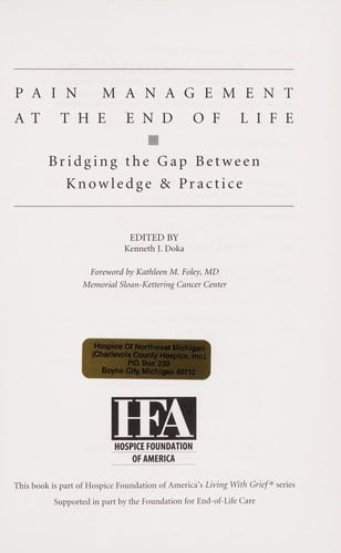Pain management at the end of life