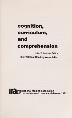 Cognition, curriculum, and comprehension