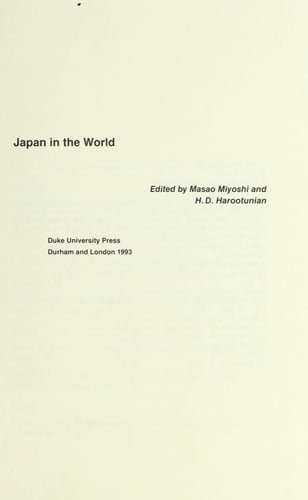 Japan in the world
