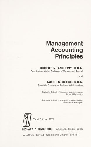 Management accounting principles