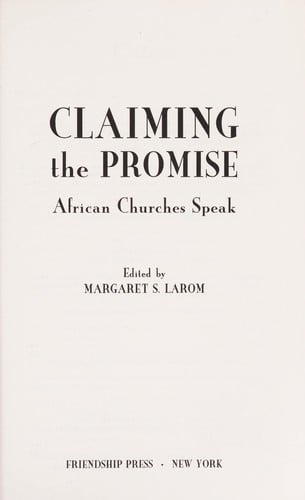Claiming the promise