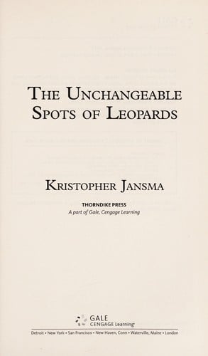 The unchangeable spots of leopards