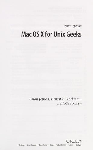 Mac OS X Tiger for Unix geeks