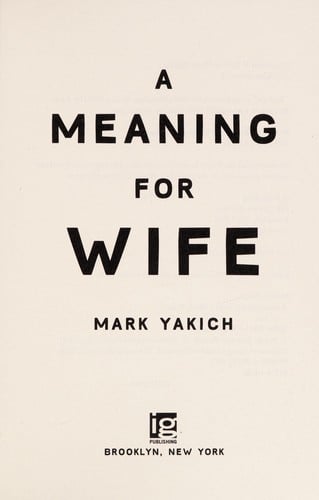 A meaning for wife