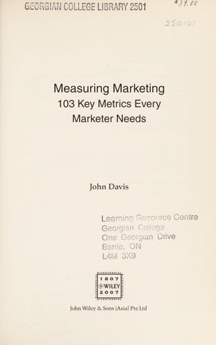 Measuring marketing