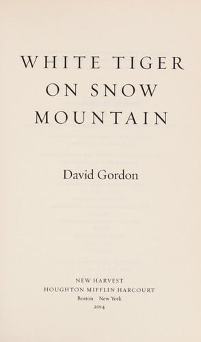 White tiger on Snow Mountain