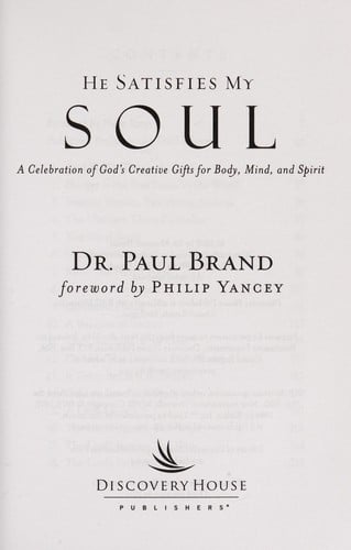 He satisfies my soul