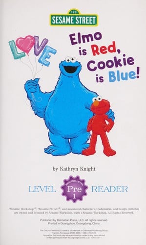 Elmo is red, Cookie is blue!