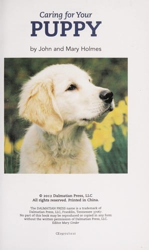 Caring for your puppy