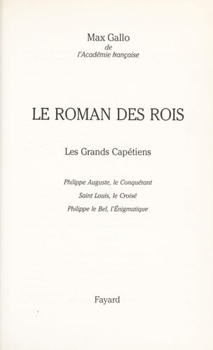 Le roman des rois