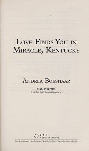 Love finds you in Miracle, Kentucky