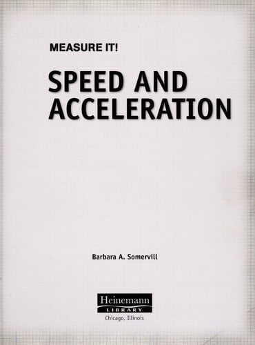Speed and acceleration