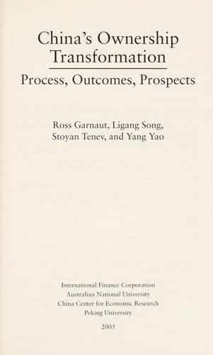 China's ownership transformation