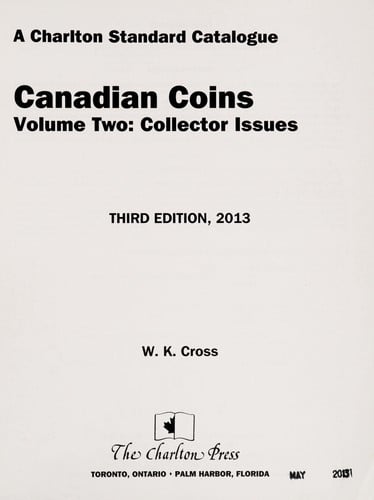 Charlton standard catalogue, Canadian coins, 2013