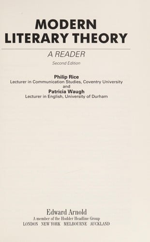 Modern Literary Theory