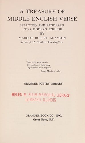 A treasury of Middle English verse