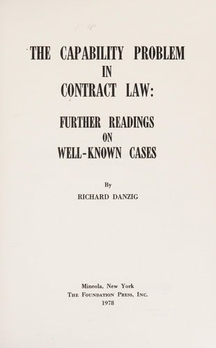The capability problem in contract law