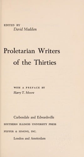Proletarian writers of the thirties