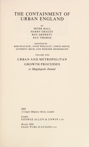 The Containment of Urban England