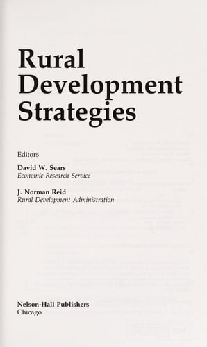 Rural development strategies