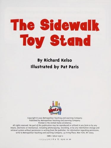 The sidewalk toy stand