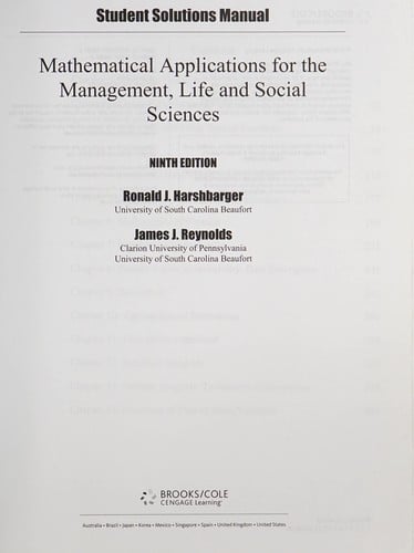 Student solutions manual