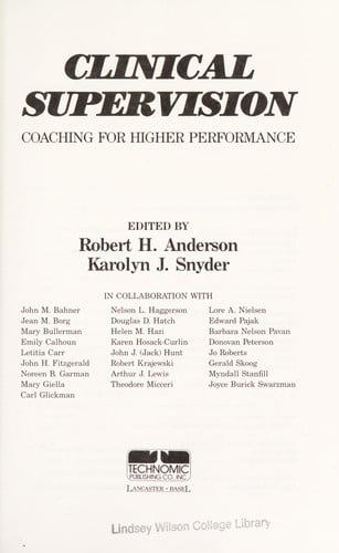 Clinical supervision