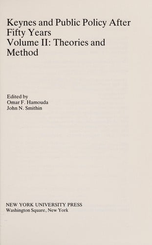 Keynes and public policy after fifty years