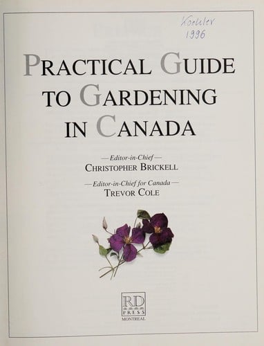Practical guide to gardening in Canada