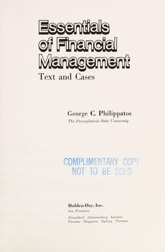 Essentials of financial management