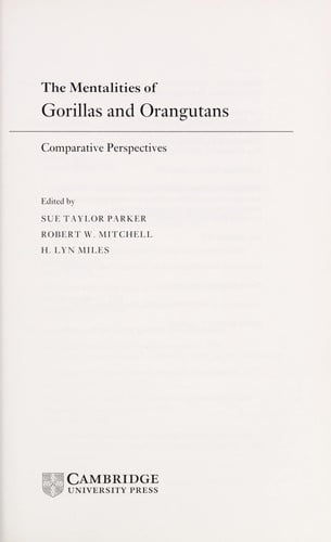 The mentalities of gorillas and orangutans