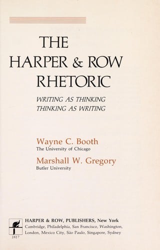 The Harper & Row rhetoric
