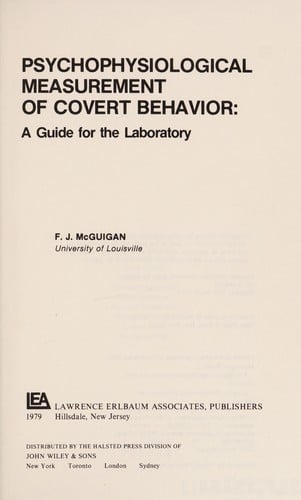 Psychophysiological measurement of covert behavior
