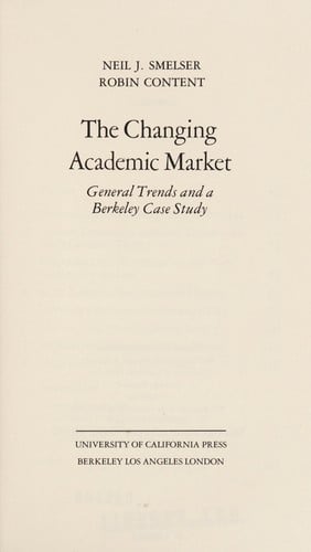 The changing academic market