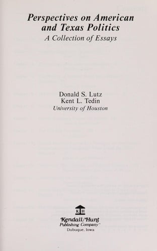 Perspectives on American and Texas politics