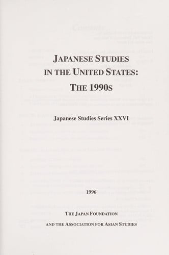 Japanese studies in the United States