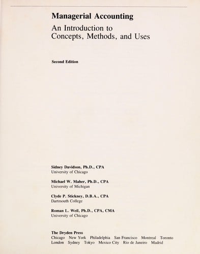 Managerial accounting