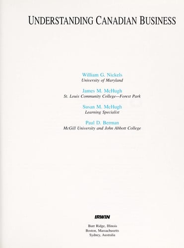 Understanding Canadian business