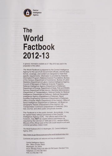 The world factbook 2012-13